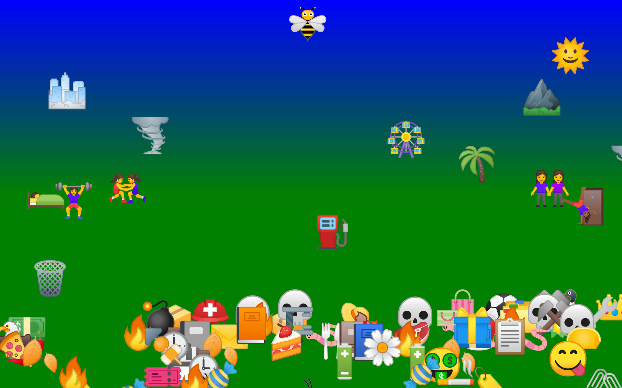 Claude Closky, ‘De tuin der lusten,’ 2023, web site, Javascript (https://www.sittes.net/detuinderlusten/). 